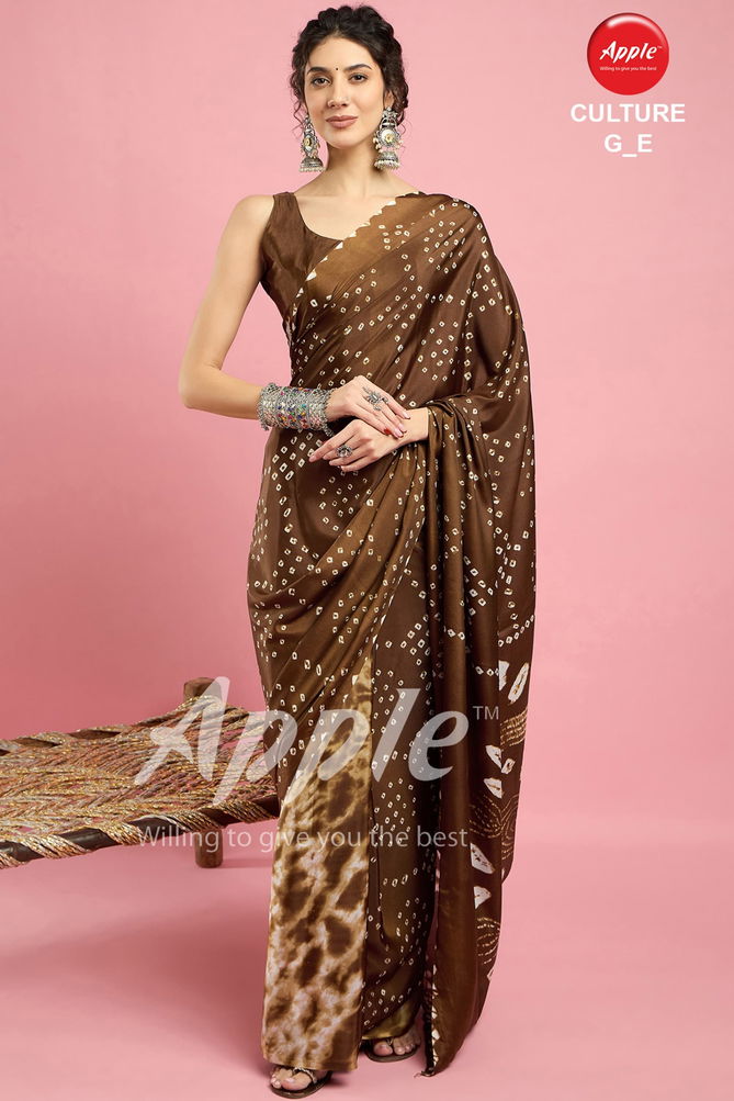 Culture G By Apple French Crape Sarees Wholesale Shop In Surat